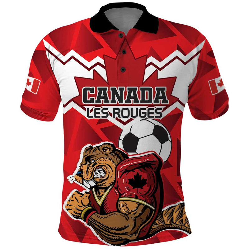 Custom Canada Football Beavers Mascot Polo Shirt