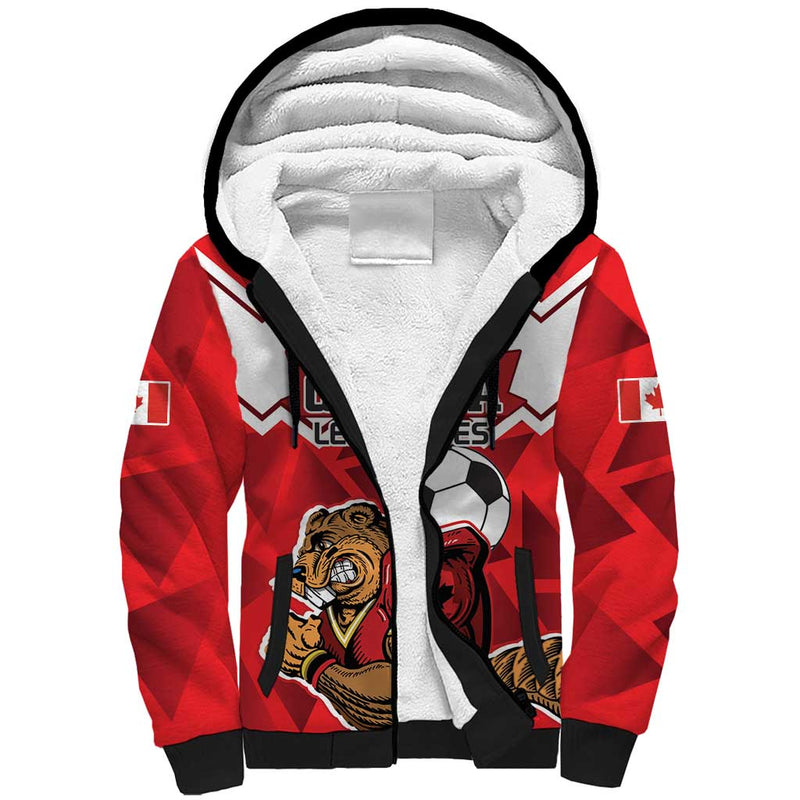 Custom Canada Football Beavers Mascot Sherpa Hoodie
