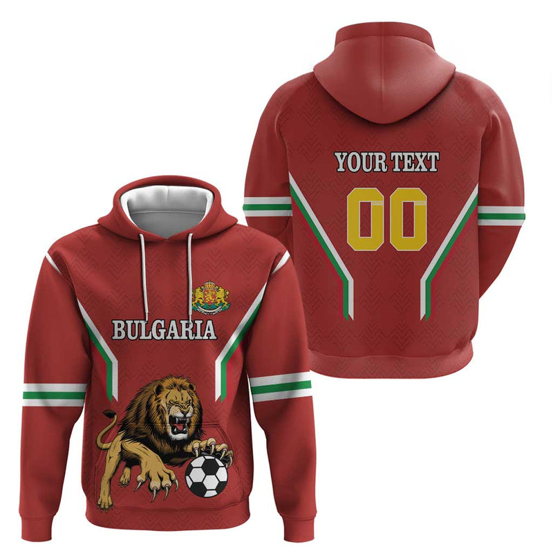 Custom Bulgaria Football The Lions Come Champions Red Version Hoodie