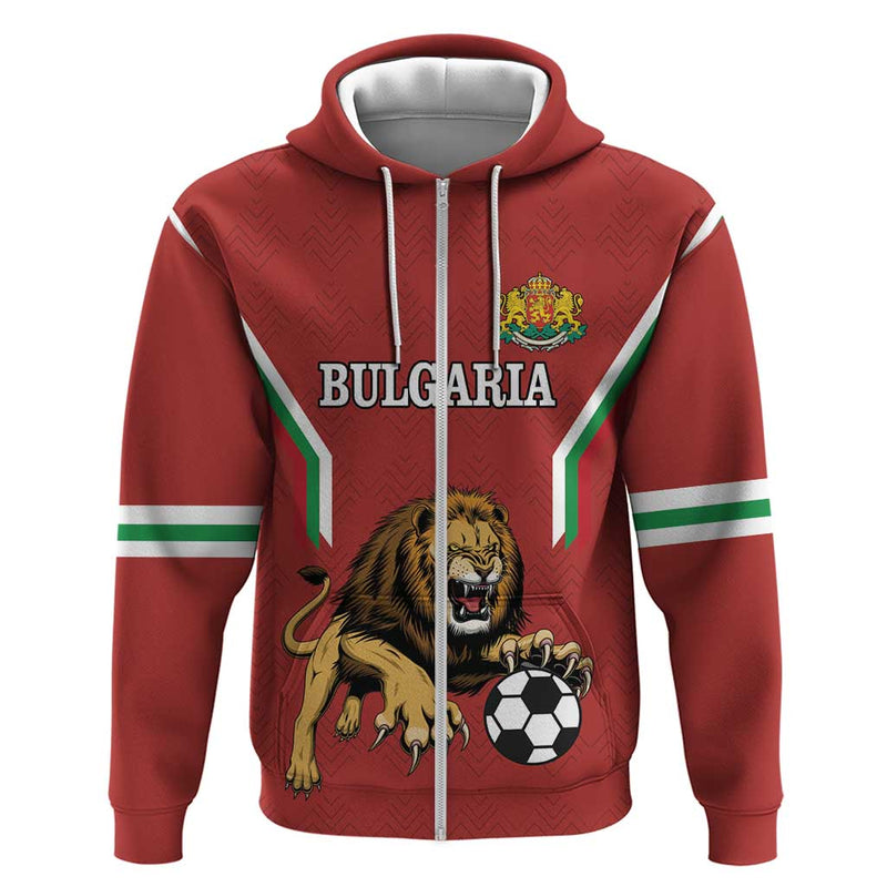 Custom Bulgaria Football The Lions Come Champions Red Version Hoodie