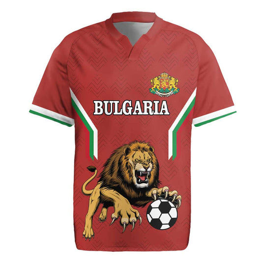 Custom Bulgaria Football The Lions Come Champions Red Version Rugby Jersey