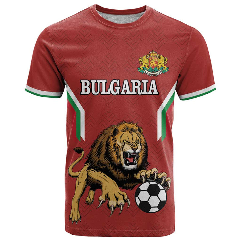 Custom Bulgaria Football The Lions Come Champions Red Version T Shirt
