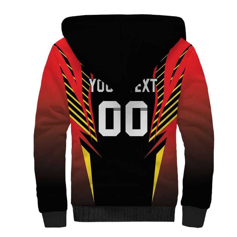 Custom Belgium Football Les Diables rouges Devil Mascot Sherpa Hoodie