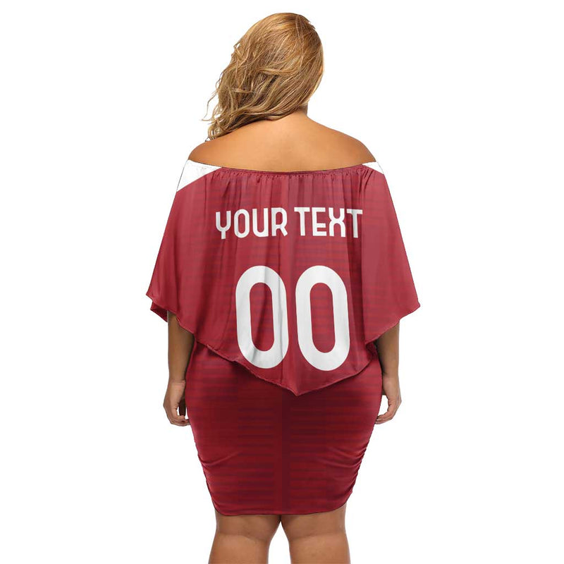 Custom Denmark Hockey Danish Lions Off Shoulder Short Dress