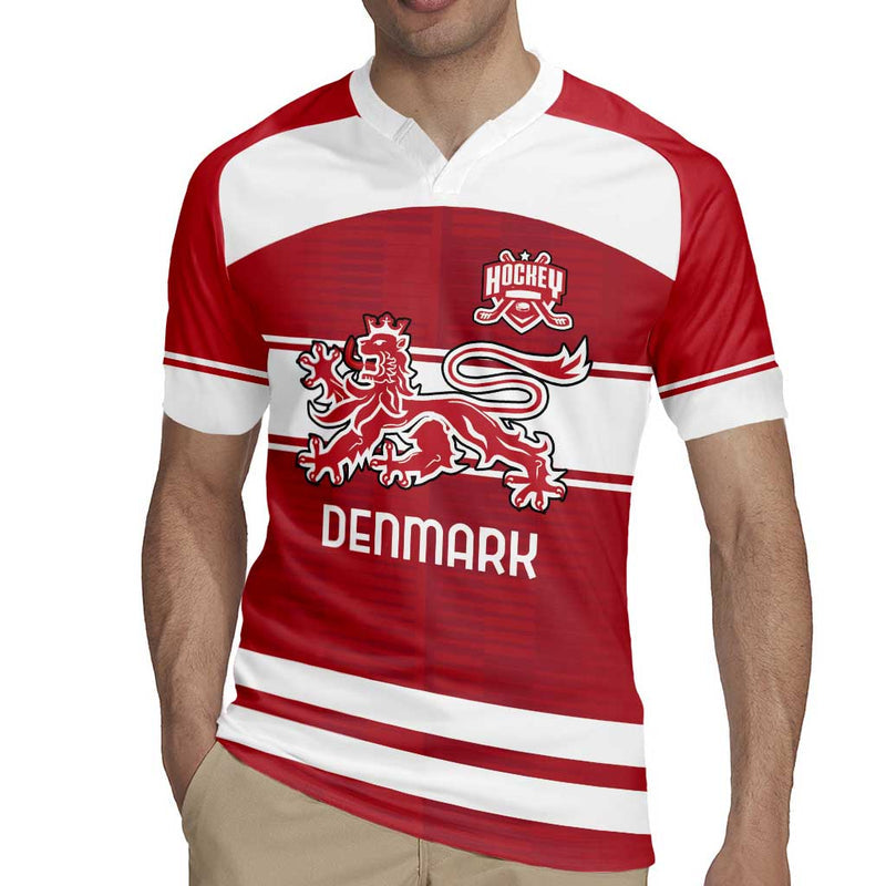 Custom Denmark Hockey Danish Lions Rugby Jersey