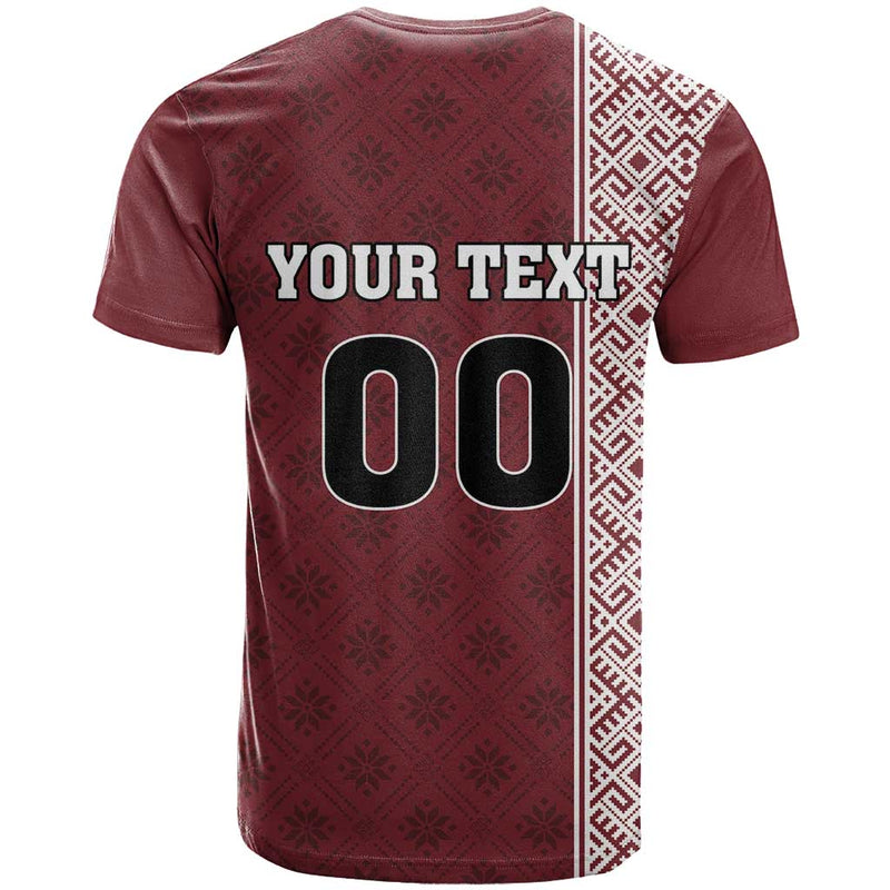 Custom Belarus Football The White Wings Red Version T Shirt