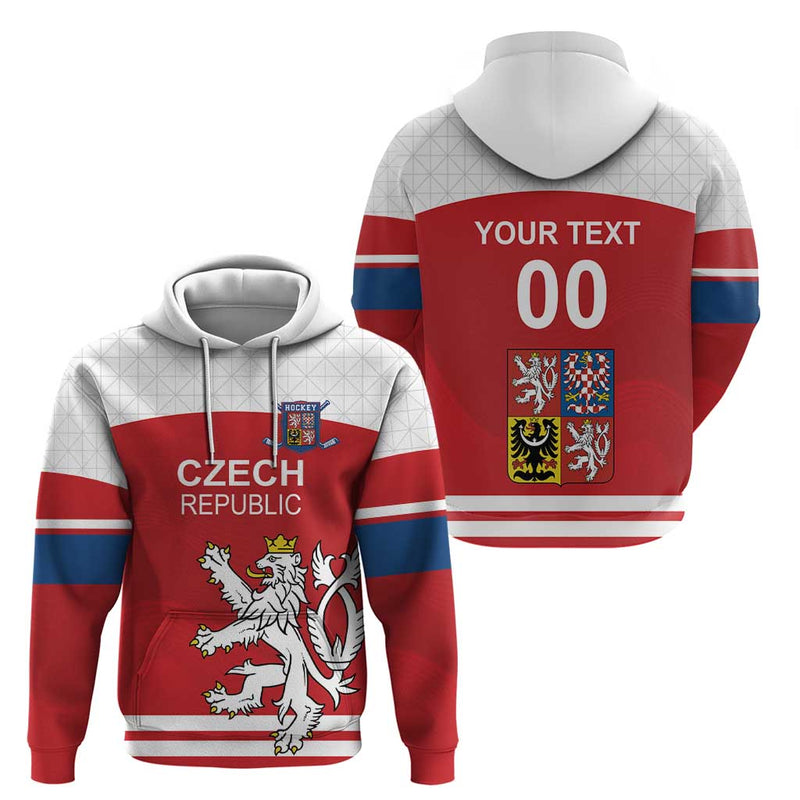 Custom Czech Republic Hockey Czech Lion Hoodie