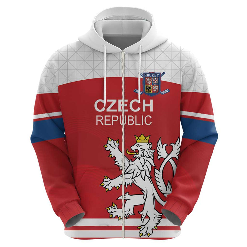 Custom Czech Republic Hockey Czech Lion Hoodie