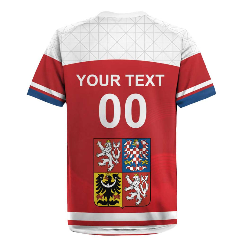 Custom Czech Republic Hockey Czech Lion Rugby Jersey