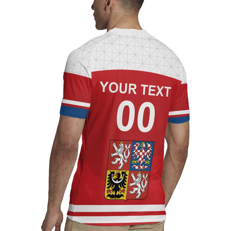 Custom Czech Republic Hockey Czech Lion Rugby Jersey