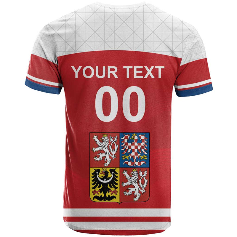 Custom Czech Republic Hockey Czech Lion T Shirt