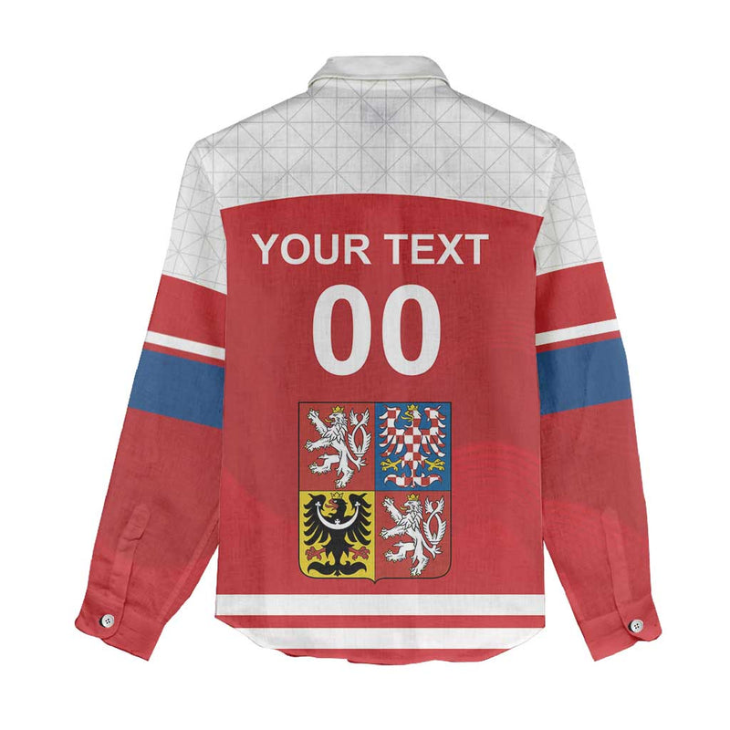 Custom Czech Republic Hockey Czech Lion Women Casual Shirt