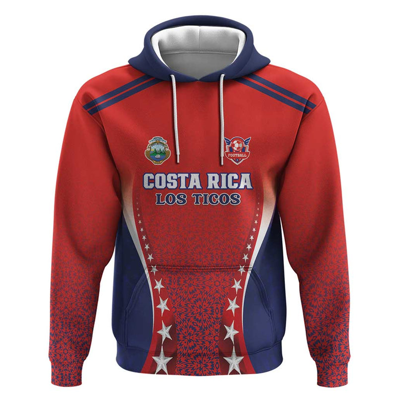 Custom Costa Rica Football Los Ticos Sporty Style Hoodie