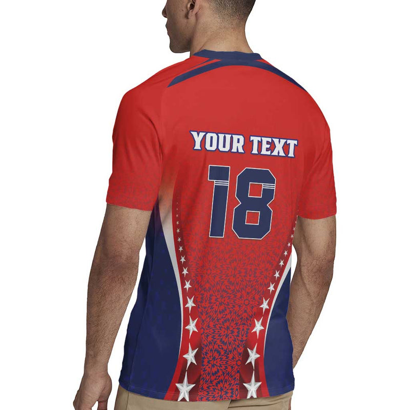 Custom Costa Rica Football Los Ticos Sporty Style Rugby Jersey