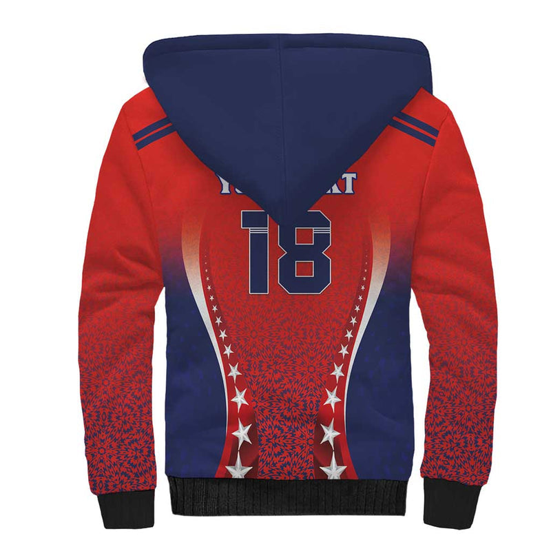 Custom Costa Rica Football Los Ticos Sporty Style Sherpa Hoodie
