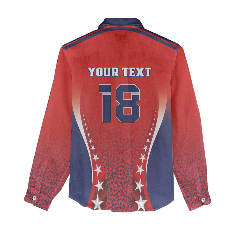Custom Costa Rica Football Los Ticos Sporty Style Women Casual Shirt