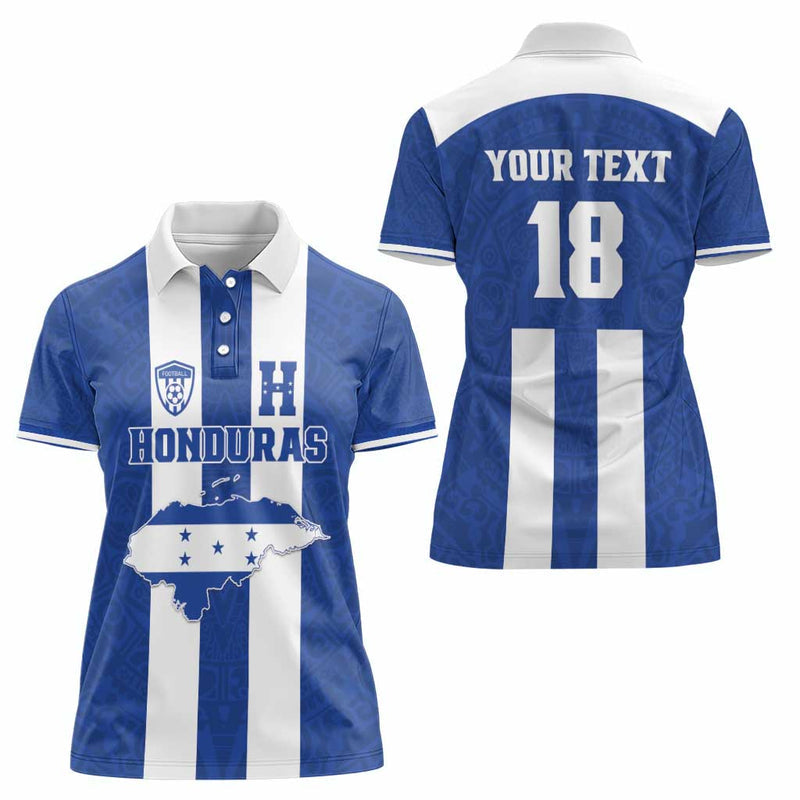 Custom Honduras Football La H Go Champion Women Polo Shirt