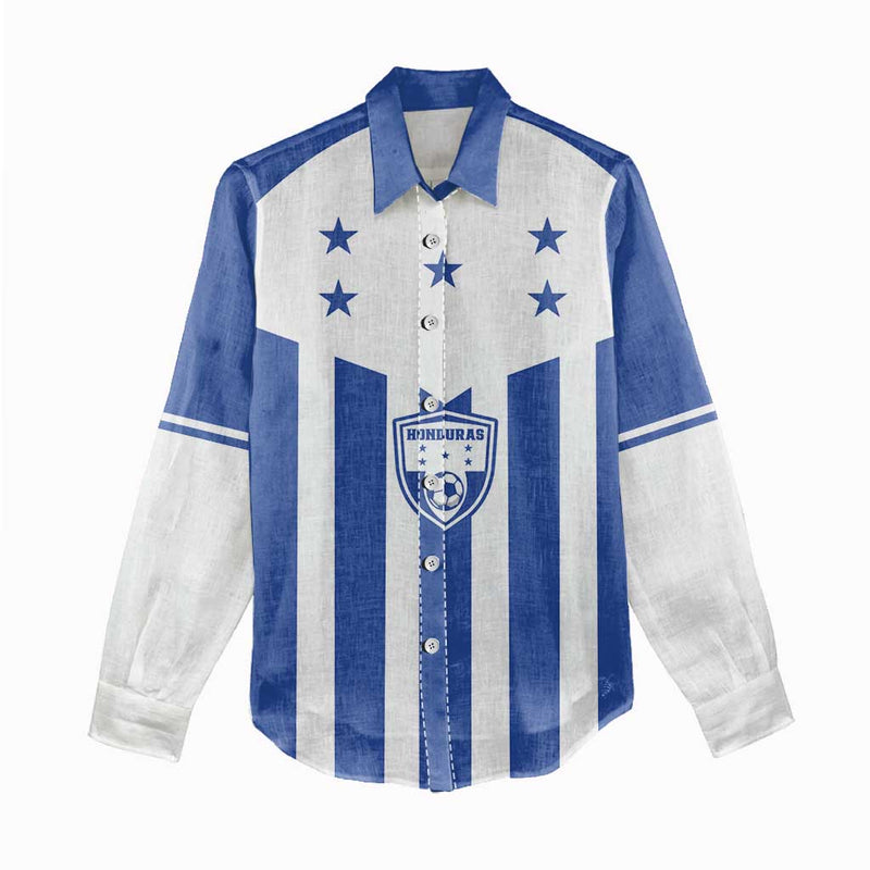 Custom Honduras Football Los Catrachos Sporty Style Women Casual Shirt