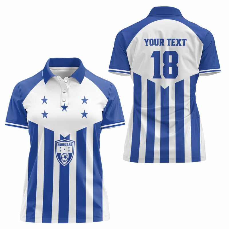 Custom Honduras Football Los Catrachos Sporty Style Women Polo Shirt