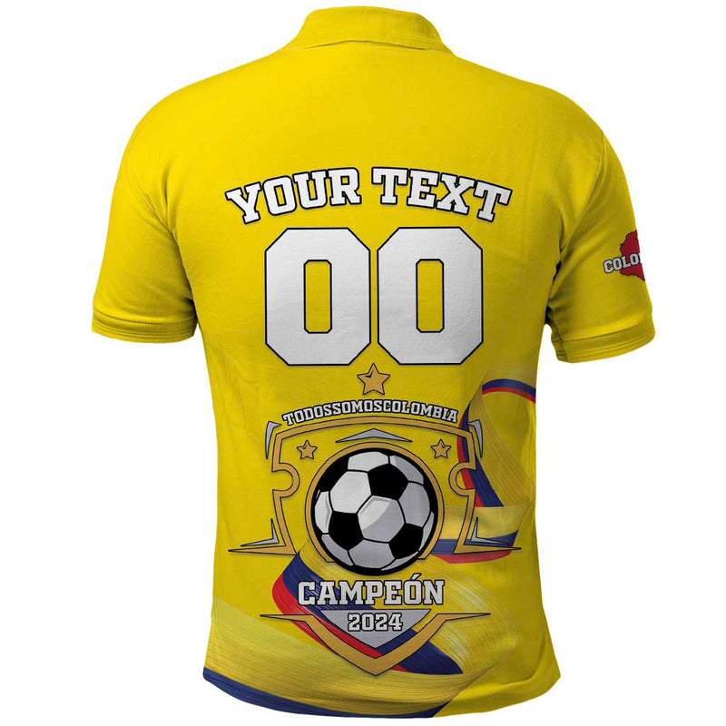 Custom Colombia Football Go Champions Unique Style Polo Shirt
