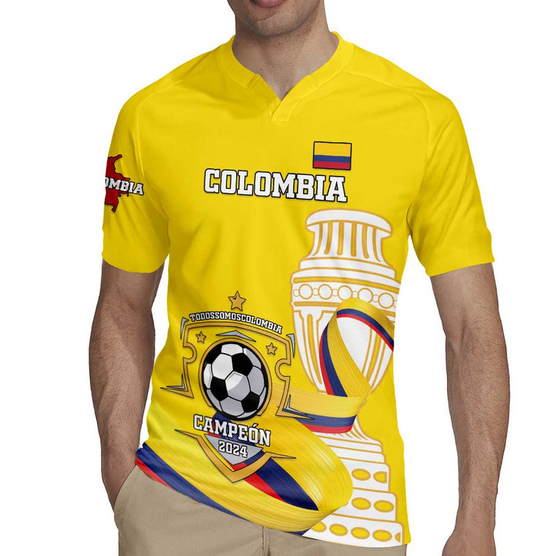 Custom Colombia Football Go Champions Unique Style Rugby Jersey