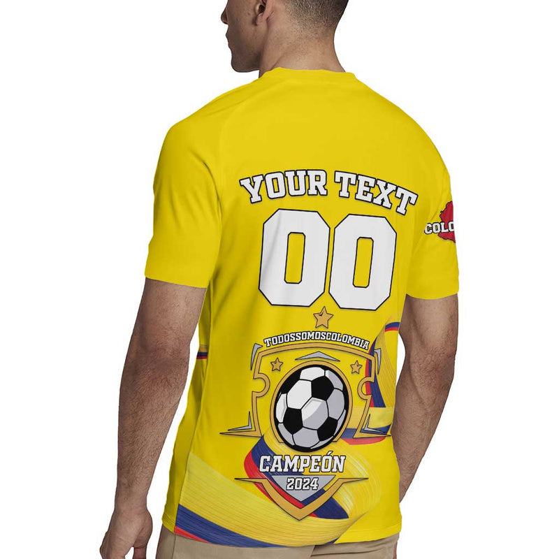 Custom Colombia Football Go Champions Unique Style Rugby Jersey