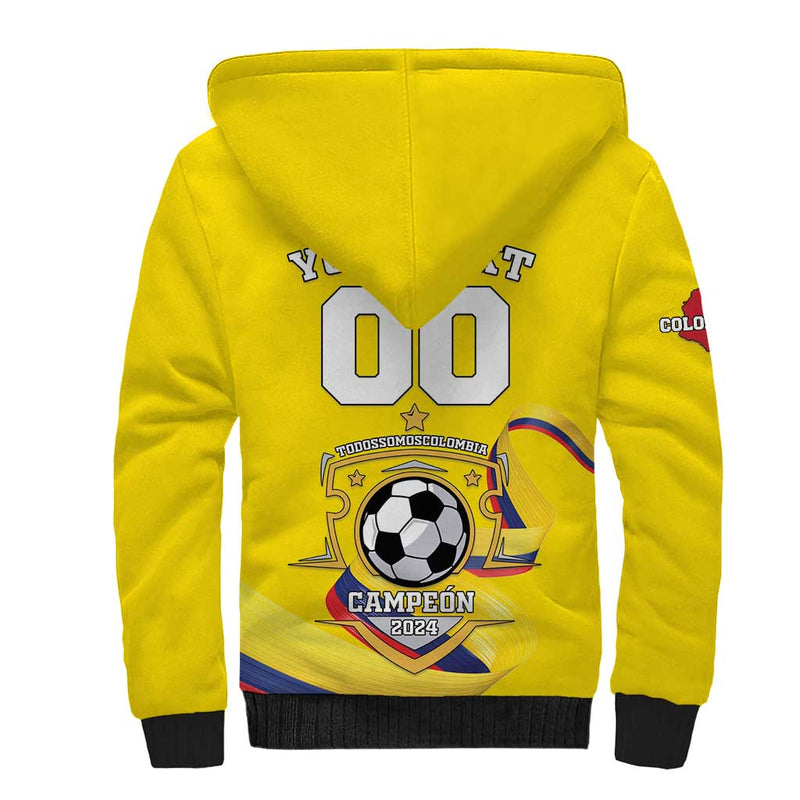 Custom Colombia Football Go Champions Unique Style Sherpa Hoodie