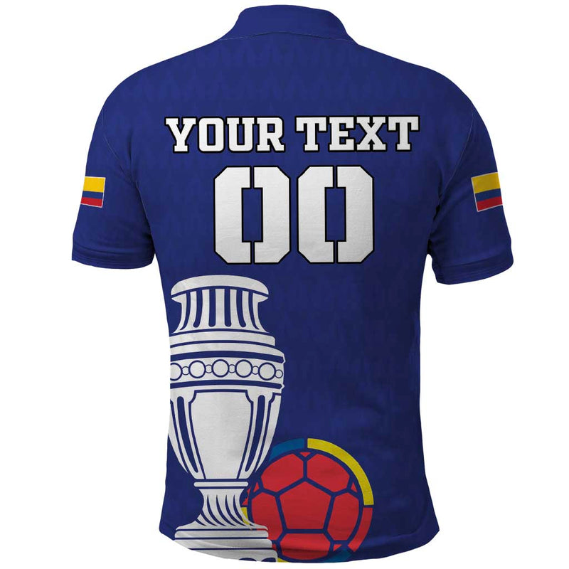 Custom Colombia Football 2024 Copa America Polo Shirt