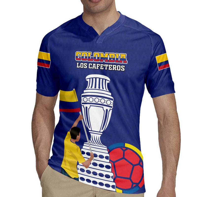 Custom Colombia Football 2024 Copa America Rugby Jersey