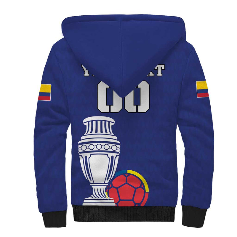 Custom Colombia Football 2024 Copa America Sherpa Hoodie