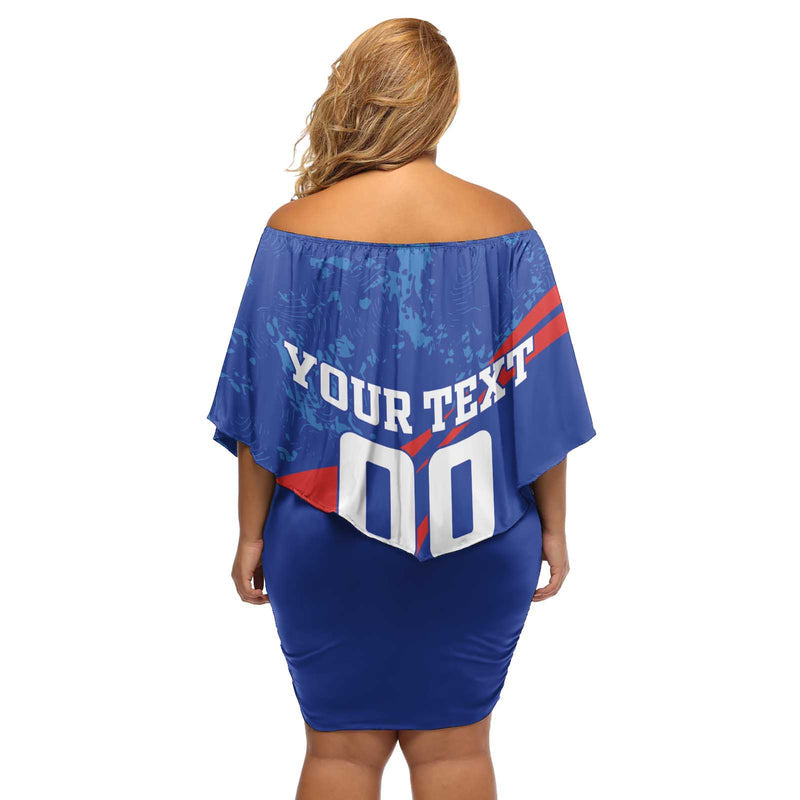 Custom Chile Lapageria With Grunge Style Off Shoulder Short Dress