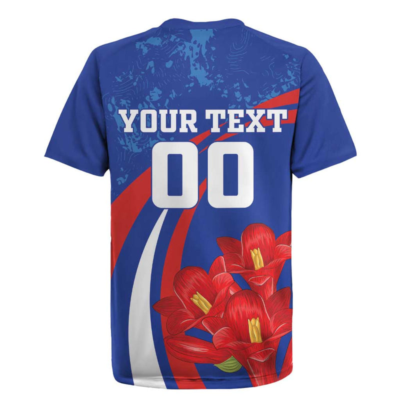 Custom Chile Lapageria With Grunge Style Rugby Jersey