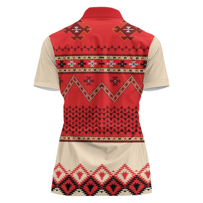 Folk Albanian Patterns Eagle Women Polo Shirt