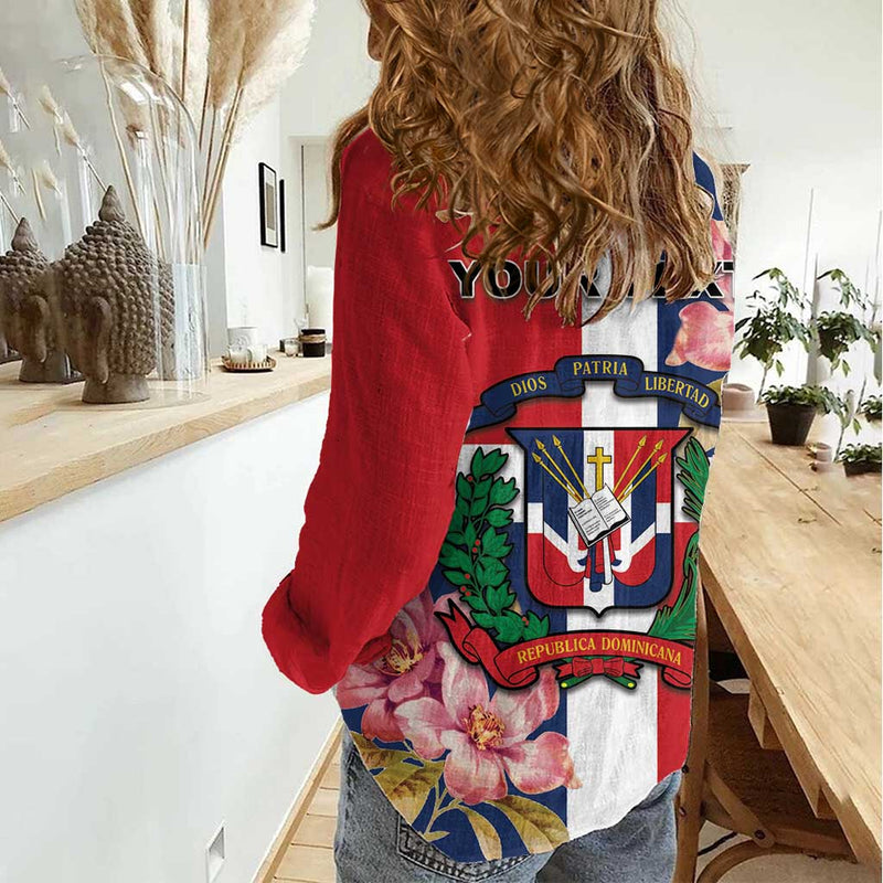 Dominican Republic Bayahbe Rose Women Casual Shirt