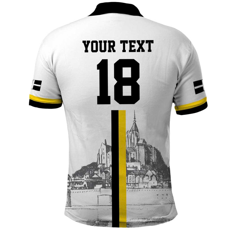 Custom Cornwall Football Polo Shirt Mont Saint Michel