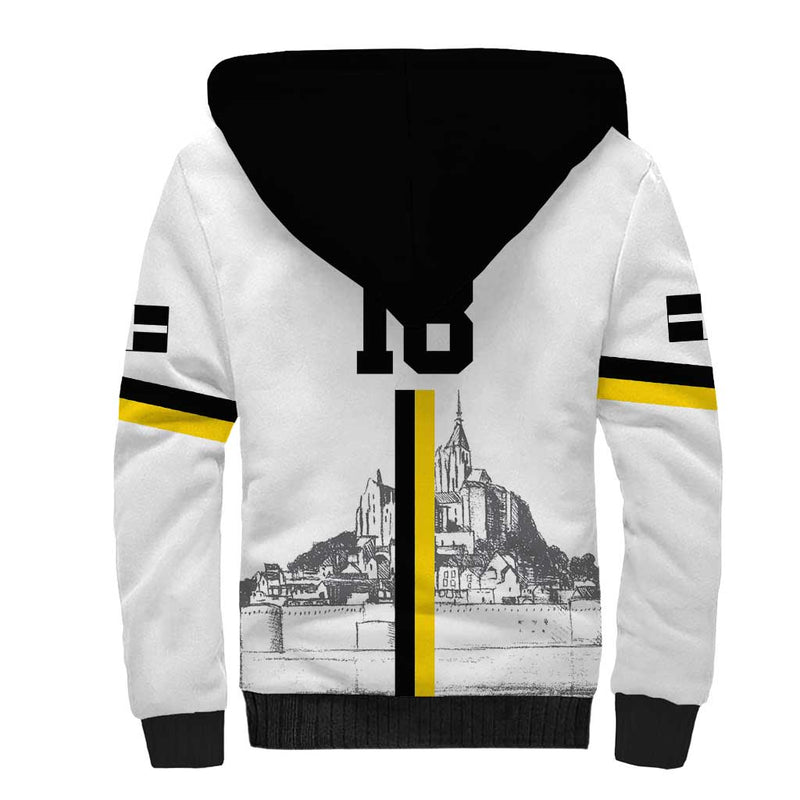 Custom Cornwall Football Sherpa Hoodie Mont Saint Michel