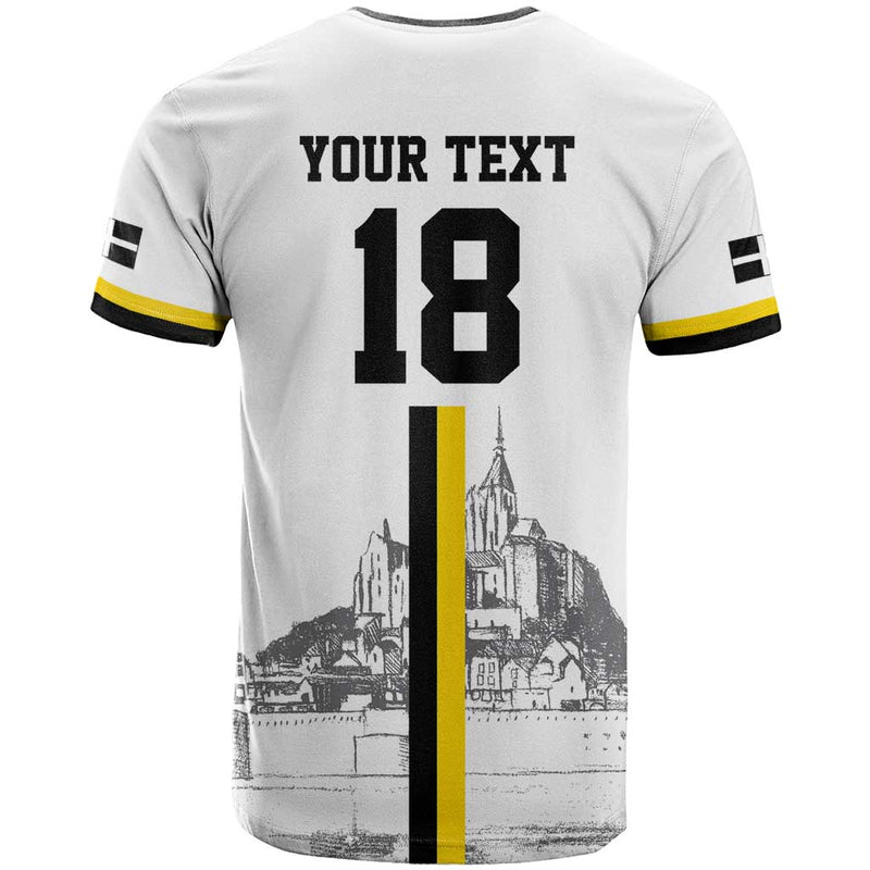 Custom Cornwall Football T Shirt Mont Saint Michel