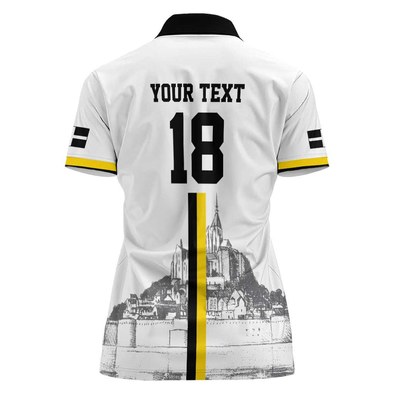 Custom Cornwall Football Women Polo Shirt Mont Saint Michel