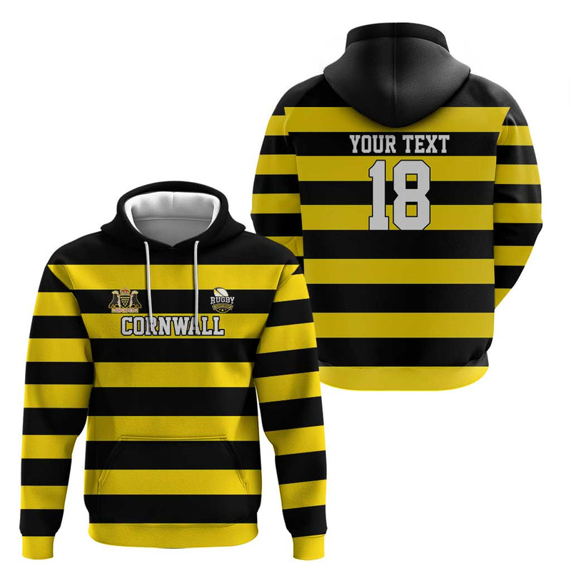 Custom Cornwall Rugby Hoodie One and All