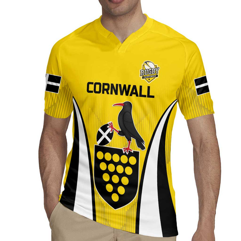 Custom Cornwall Rugby Cornish Chough Go Champion Rugby Jersey