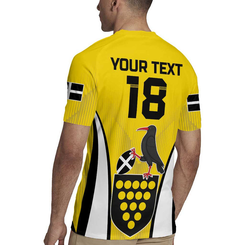 Custom Cornwall Rugby Cornish Chough Go Champion Rugby Jersey