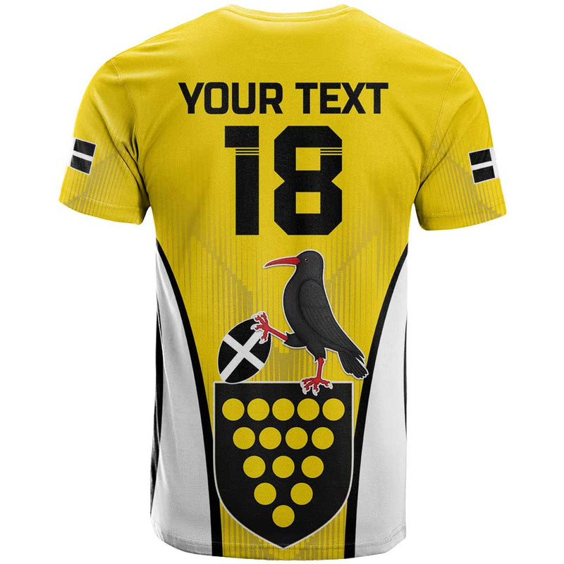 Custom Cornwall Rugby T Shirt Cornish Chough Go Champion