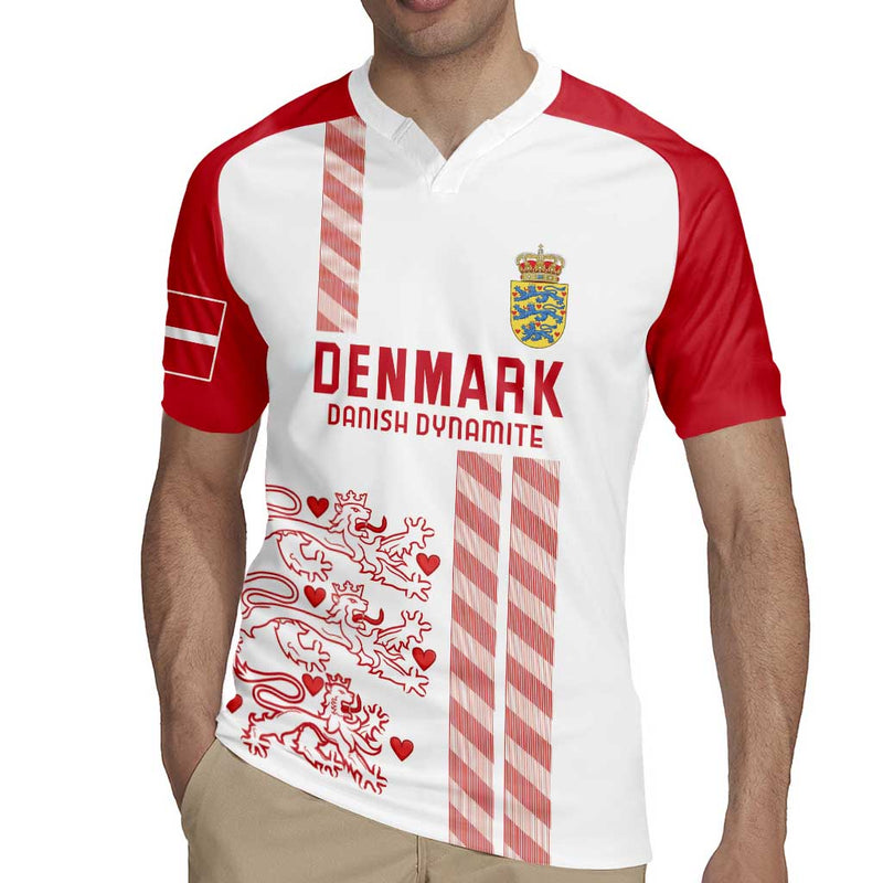Custom Denmark Football Danish Dynamite White Version Rugby Jersey