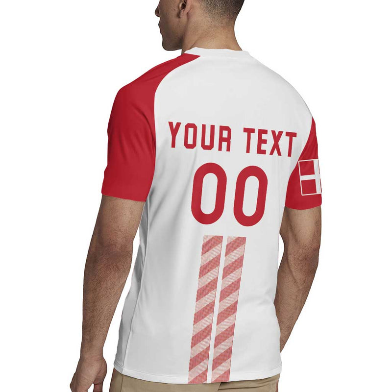 Custom Denmark Football Danish Dynamite White Version Rugby Jersey