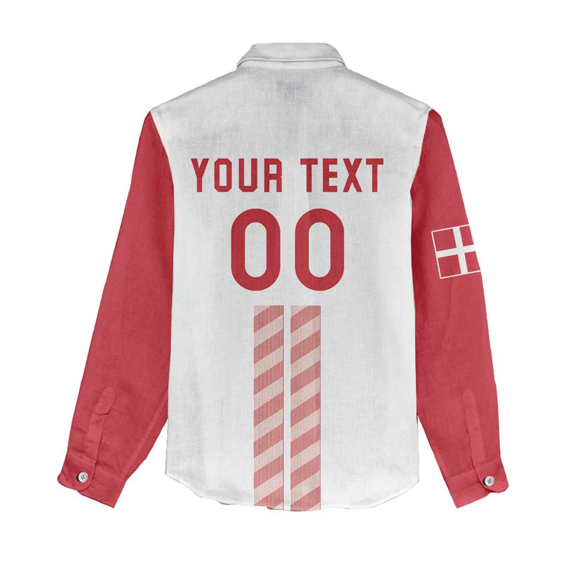 Custom Denmark Football Danish Dynamite White Version Women Casual Shirt