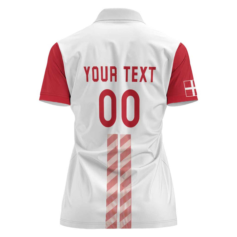 Custom Denmark Football Danish Dynamite White Version Women Polo Shirt