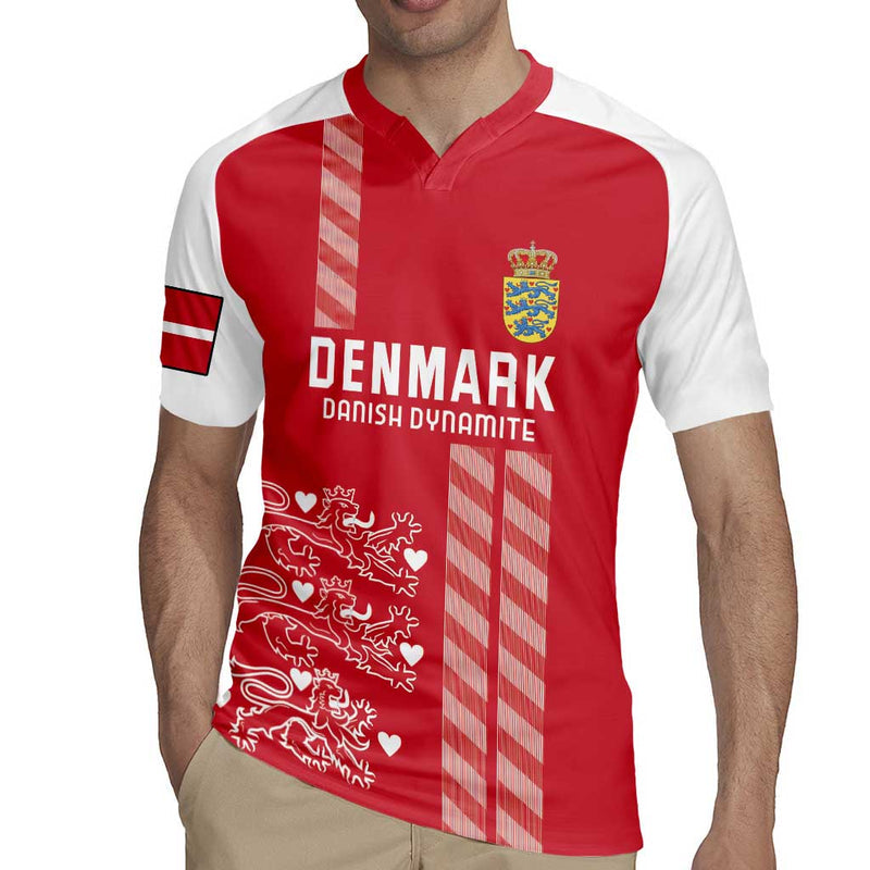 Custom Denmark Football Danish Dynamite Red Version Rugby Jersey