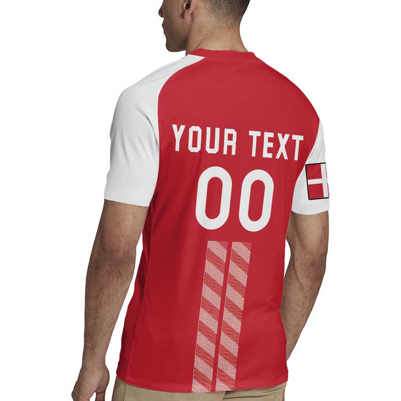 Custom Denmark Football Danish Dynamite Red Version Rugby Jersey