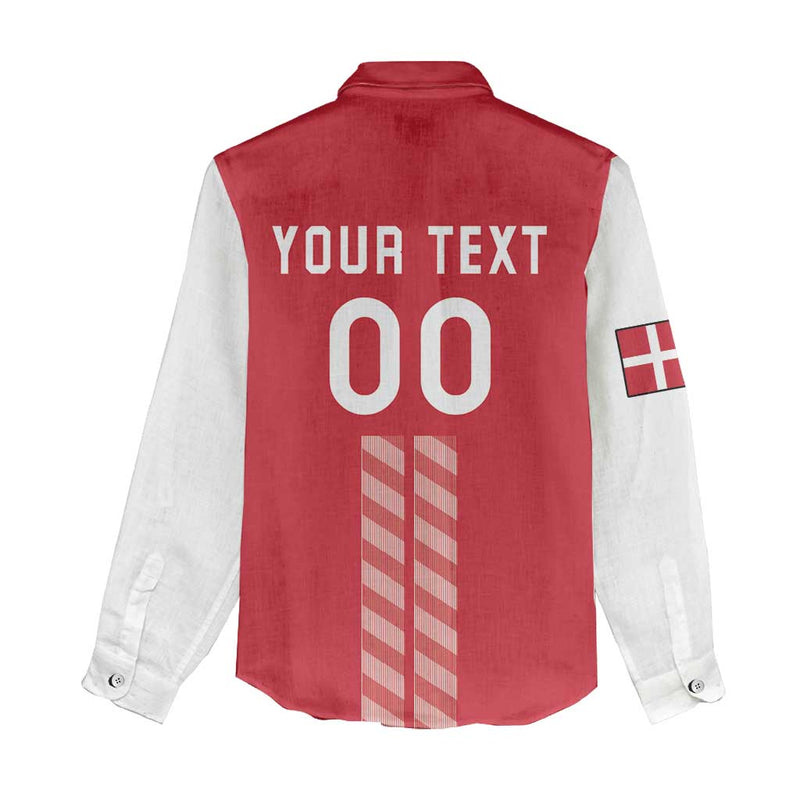 Custom Denmark Football Danish Dynamite Red Version Women Casual Shirt