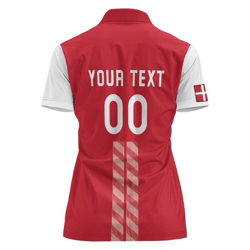 Custom Denmark Football Danish Dynamite Red Version Women Polo Shirt